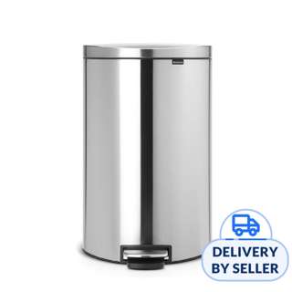 BRABANTIA Pedal Bin Flatback 30 Ltr Matt Steel FPP