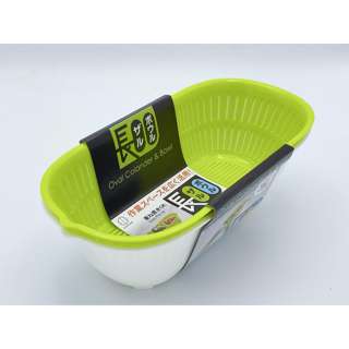 Kokubo Oval Plastic Colander & Bowl 1.5L