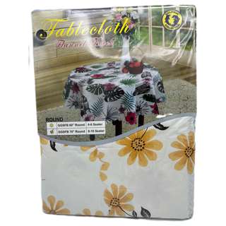 Dolphin Collection Flannel Back Tablecloth 70" Round