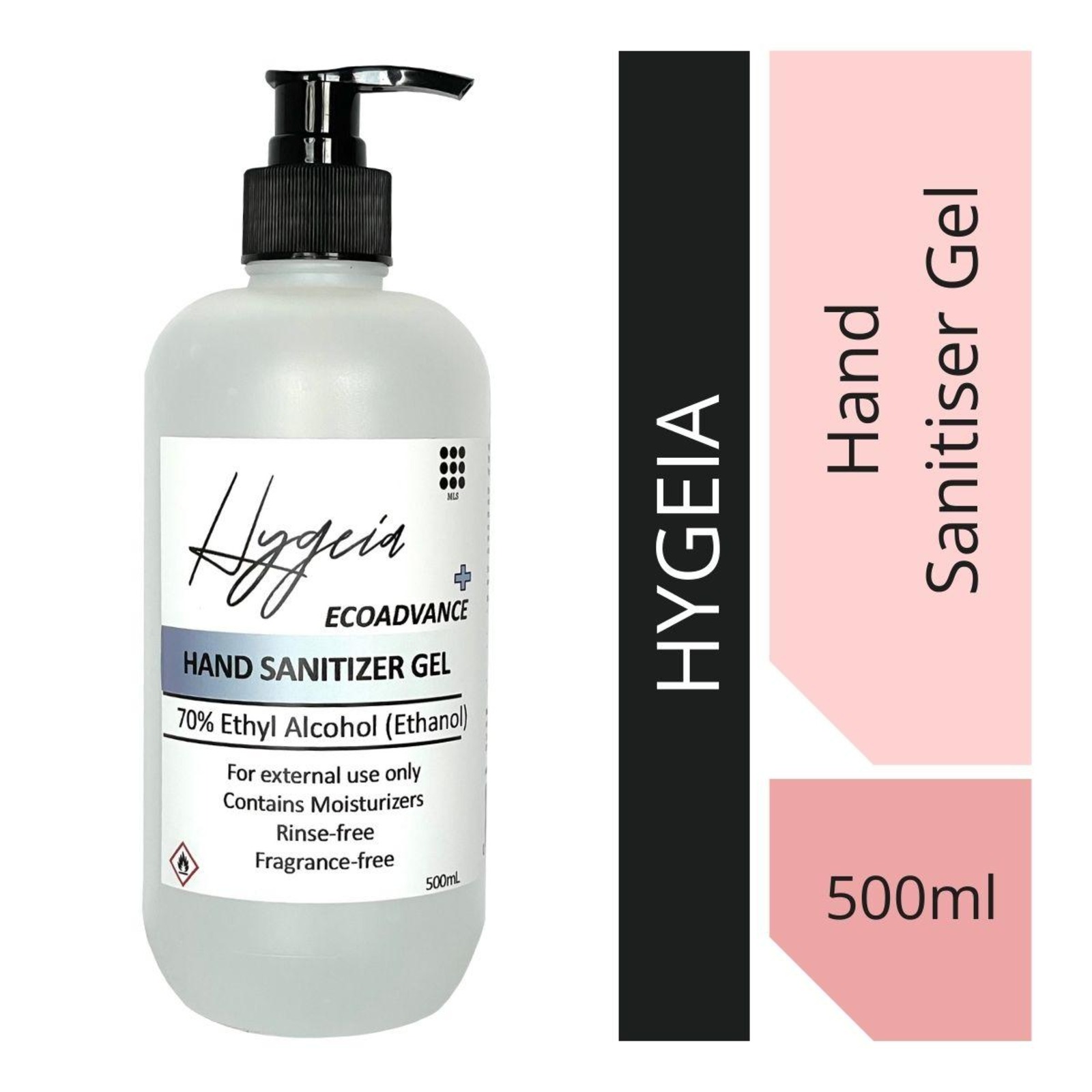 Hygeia Hand Sanitiser Gel with 70% Ethanol (Unscented)