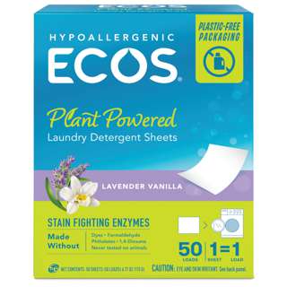 ECOS Liquidless Laundry Detergent Strips, Lavender Vanilla