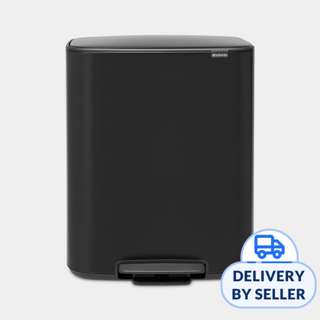 Brabantia Bo Pedal Bin 2x30Ltr Matt Black
