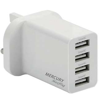 Gadget MIX 4 Usb Fast Charge Power Adapter (White)