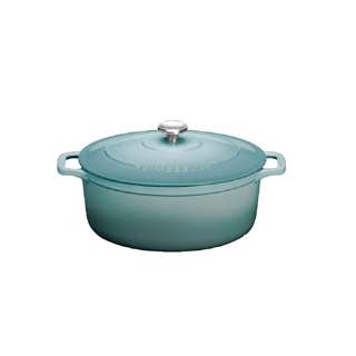 Chasseur Cast Iron Oval Casserole 7,1Ltr - 33cm Quartz/Black