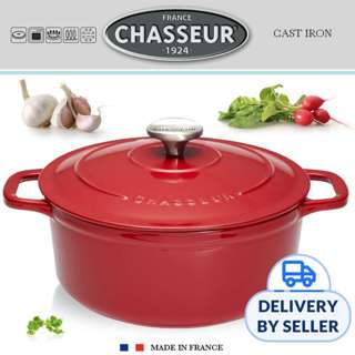 Chasseur Cast Iron Round Casserole 32cm 8,8Ltr Red/Black