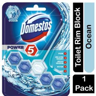 Domestos Power 5 Blue Water Ocean Toilet Block