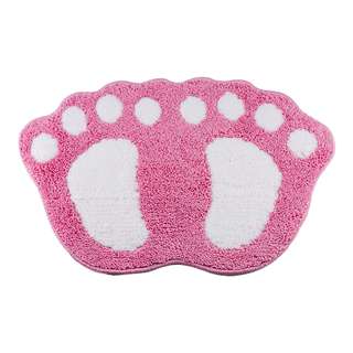 SWEET HOME Foot-shaped Anti-slip Floor Mat - Pink