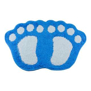 SWEET HOME Foot-shaped Anti-slip Floor Mat - Blue