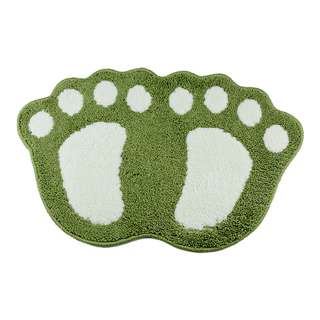 SWEET HOME Foot-shaped Anti-slip Floor Mat - Green