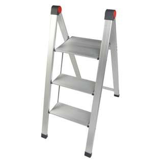 Rene Hashigo Ultra Slim 3 Step Stool Silver