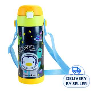 Puku Puku Insulated Straw Bottle Space Blue