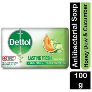 Dettol Antibacterial HoneydewCucumber Barsoap-Lasting Fresh 6