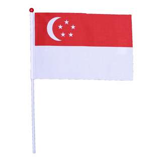 Partyforte National Day Singapore Flag Hand Held x10