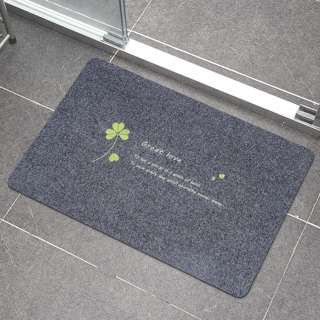 Sweet Home Embroidered Anti-slip Door Floor Mat - Leaf Clover