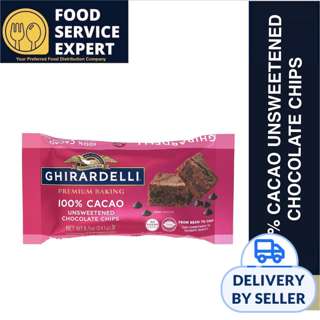 Ghirardelli 100% Cacao Unsweetened Chocolate Baking Chips Ghirardelli 100% Cacao Unsweetened Chocolate Baking Chips