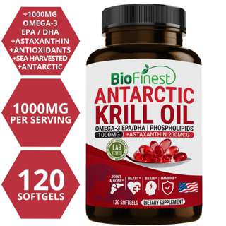 Biofinest Antarctic Krill Oil 1000mg 8x EPA DHA Omega 3