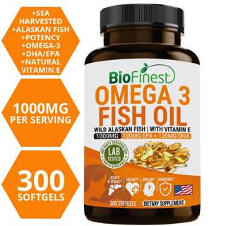 Biofinest Omega 3 Fish oil 1000mg EPA DHA Vitamin E Supplemen