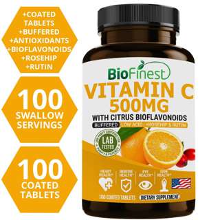 Biofinest Buffered Vitamin C 500mg Rosehip Rutin Supplement