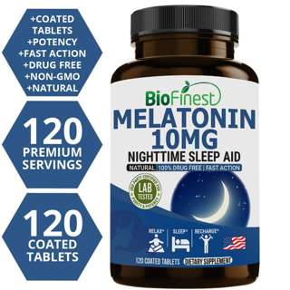 Biofinest Melatonin 10mg Supplement Fast Natural Sleep Aid