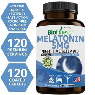 Biofinest Melatonin 5mg Supplement Fast Natural Sleep Aid