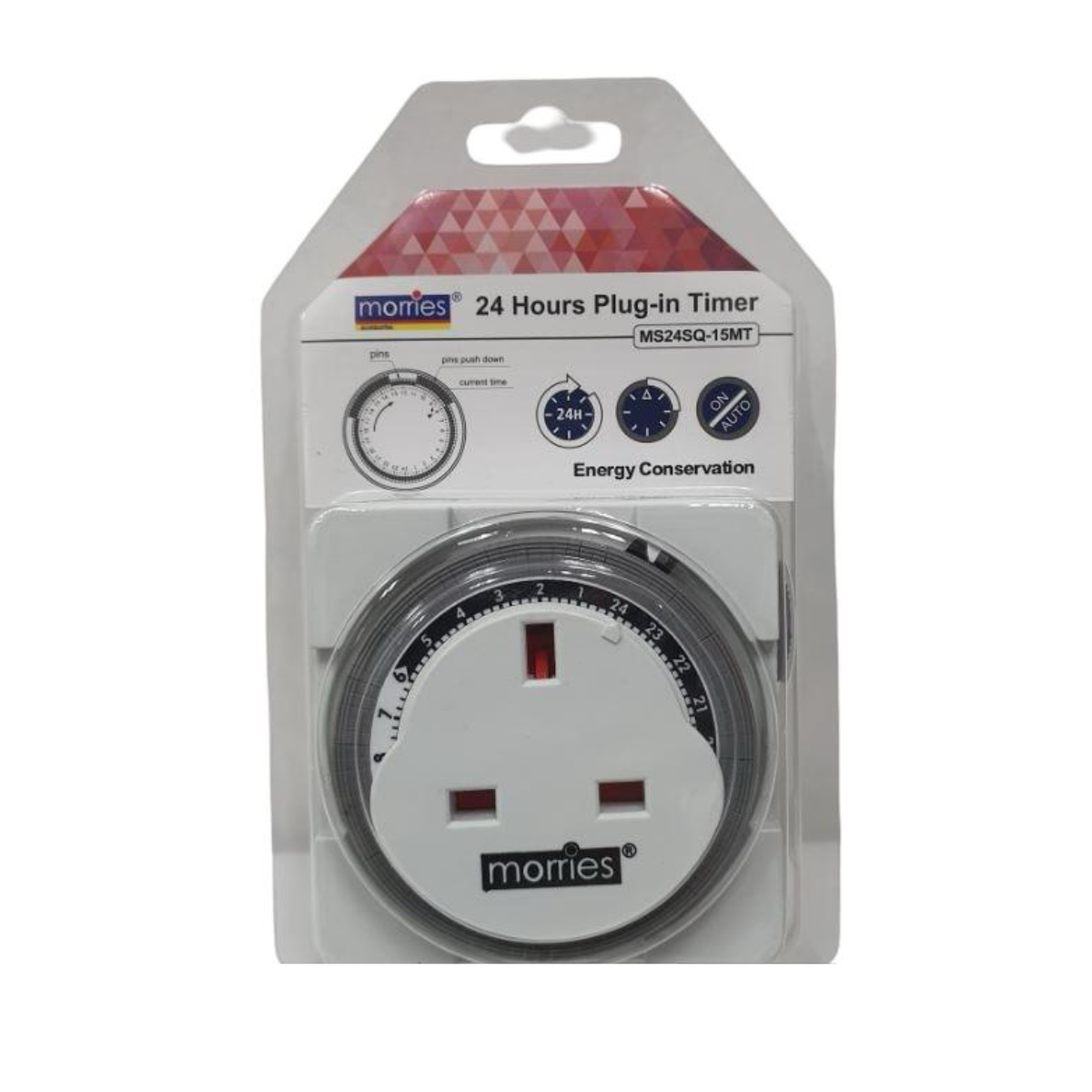 Morries 24HR 13A Timer - MS 24SQ-15MT