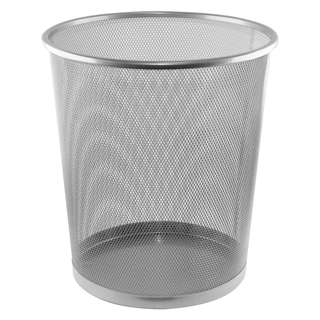 Alfax LD01509 Round Mesh Dustbin - Silver