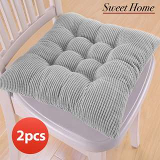 Sweet Home Flannel Soft Seat Cushion Chair Pad - Grey