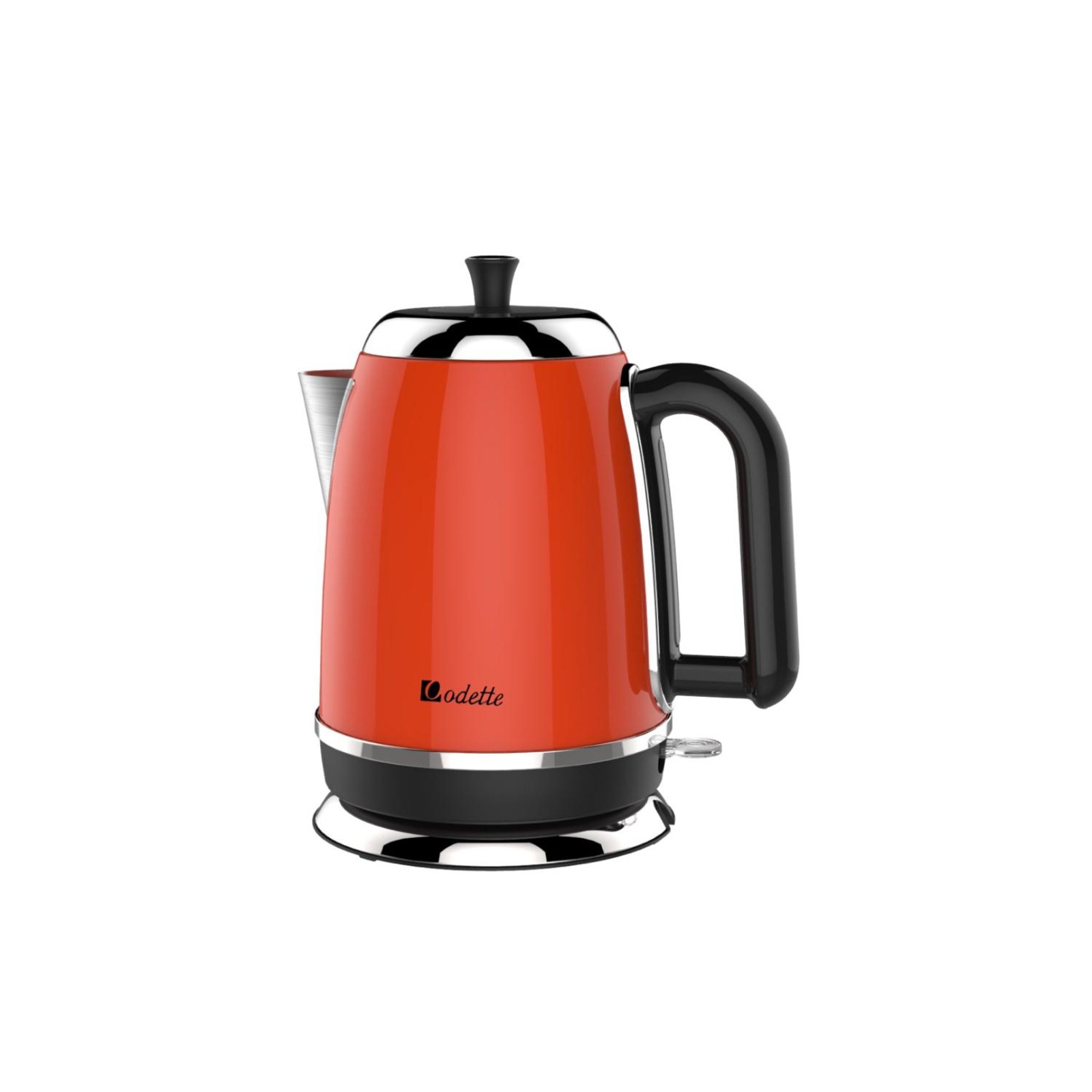 Odette Stainless Steel Electric Kettle Orange NTUC FairPrice