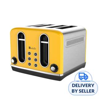 Odette Streamline Series 4-Slice Bread Toaster (Yellow)