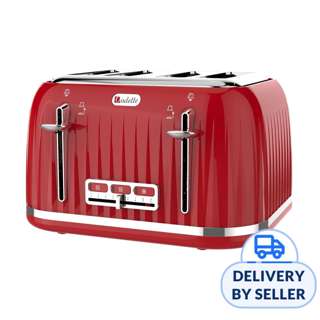 Odette Jukebox Series 4-Slice Bread Toaster (Red)