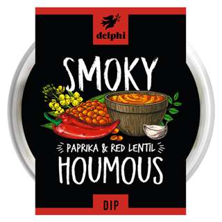 Delphi Smoky Paprika & Red Lentil Houmous Vegan & Gluten Free Delphi Smoky Paprika & Red Lentil Houmous Vegan & Gluten Free