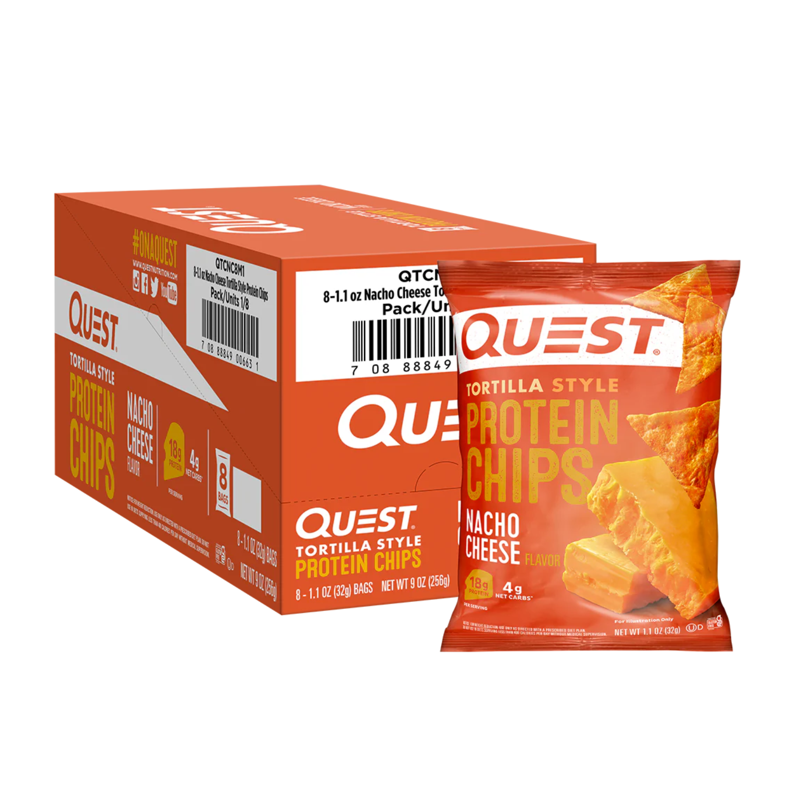 Quest Protein Chips Nacho Cheese Quest Protein Chips Nacho Cheese