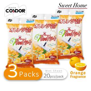 Condor Satto Sterilization Floor Wet Wipes Sheet - Orange