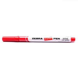 Zebra Permanent Marker Name Pen Fine Bullet Tip Red