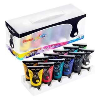 Pentel Acrylic Colour Paint 12 Colours WA2-12E
