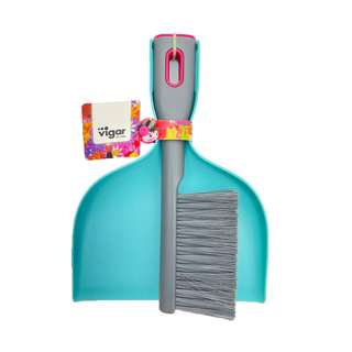 Vigar Rengo Blue Duspan & Brush Set