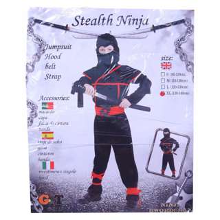 Partyforte Halloween Red Ninja Children'S Costume
