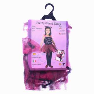 Partyforte Halloween Black Kitty Children'S Costume