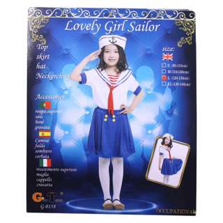 Partyforte Halloween Girl Children Costume - Sailor