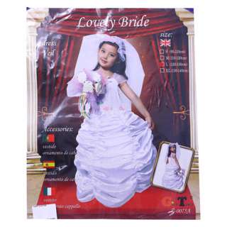 Partyforte Halloween Lovely Bride Children's Party Costume