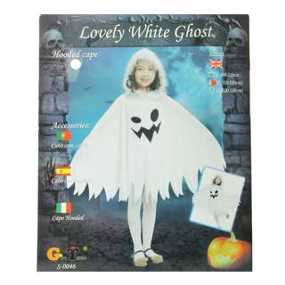 Partyforte Halloween Lovely White Ghost Girl Children Costume