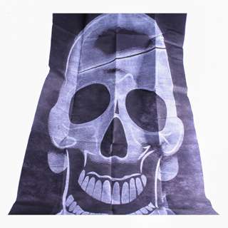 Partyforte Halloween Black Skull Curtain