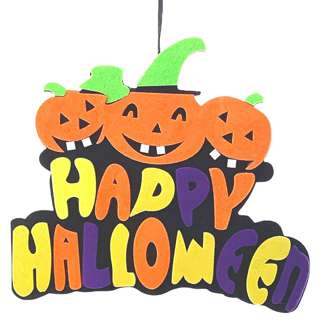 Partyforte Halloween Hanging Decoration Nonwoven Felt L11"xH9