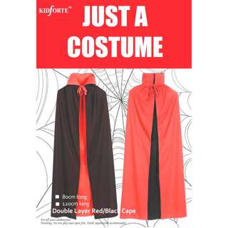 Partyforte Halloween Double Layer Red & Black Cape-Collar 80C Partyforte Halloween Double Layer Red & Black Cape-Collar 80C