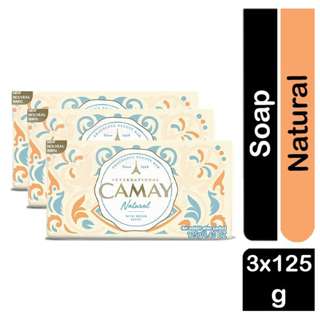 Camay White Natural Soap with Natural Oil & Fresh Scent 3X125 Camay White Natural Soap with Natural Oil & Fresh Scent 3X125