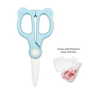 Cubble Little Bear Ceramic Food Scissors - Blue