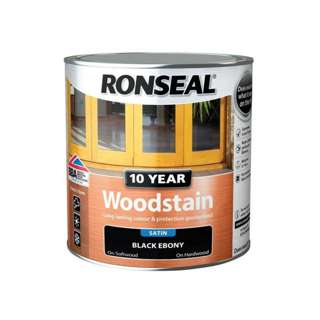 Ronseal 38684 10yr Woodstain -  Black Ebony