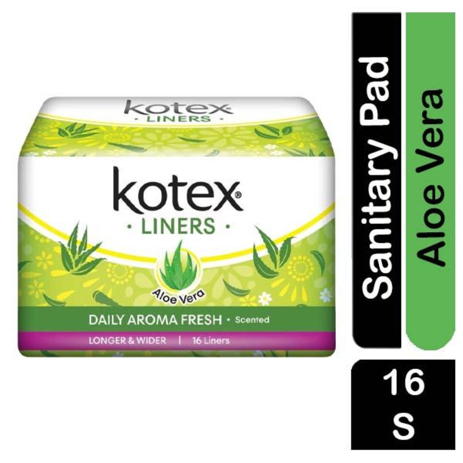 Kotex Longer & Wider Panty Liner with Aloe Vera Scented NTUC FairPrice