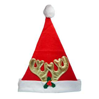 Partyforte Christmas Reindeer Horn Santa Hat (Child)