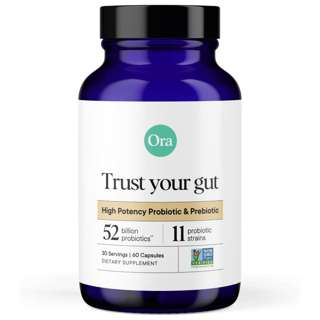 Ora Organic High Potency Probiotic with Prebiotic Capsules